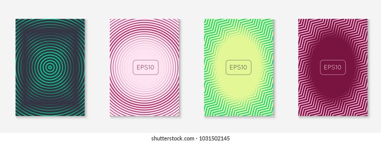 Minimalistic cover template set with gradients