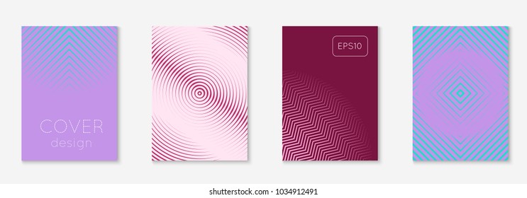 Minimalistic cover template set with gradients