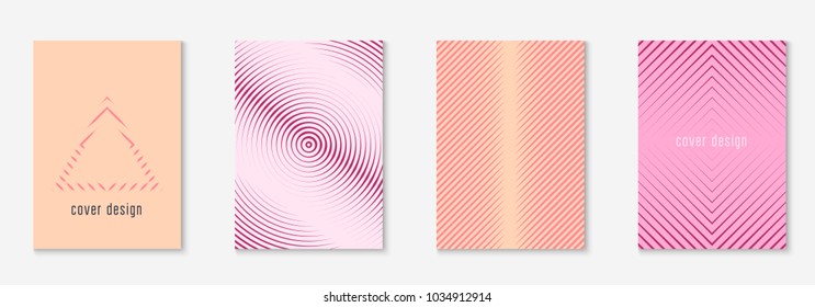 Minimalistic cover template set with gradients