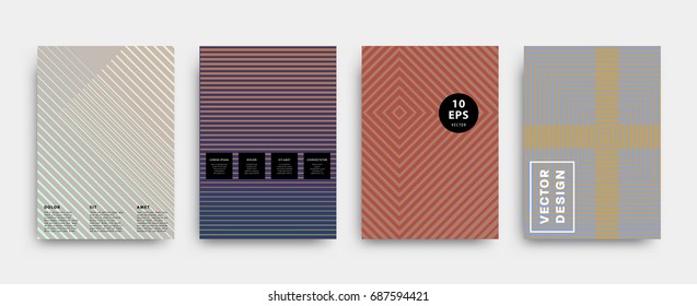 Minimalistic covers set | Geometric futuristic design