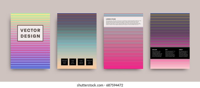 Minimalistic covers set | Geometric futuristic design