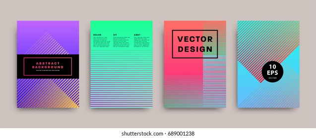 Minimalistic covers set | Geometric futuristic design