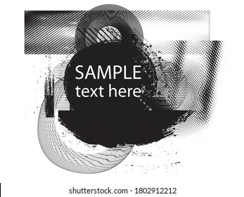 Minimalistic Creative concept . Flat style . Geometric lines and design textured elements form unusual shape . Vector abstract grunge background . Dynamic banner .