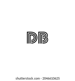 minimalistic creative design DB initials logo