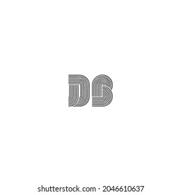 minimalistic creative design DB initials logo