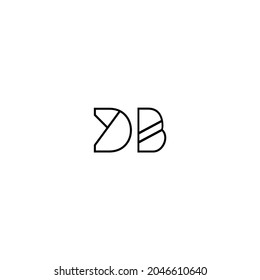 minimalistic creative design DB initials logo