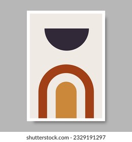 Ilustraciones creativas minimalistas en formas abstractas dibujadas a mano para la decoración de paredes, folleto, diseño de cubiertas. Vector Eps10