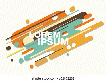 Minimalistic curve rounded design, creative concept, modern diagonal abstract background Geometric element. Blue,yellow and red diagonal lines & triangles. vector-stock illustration