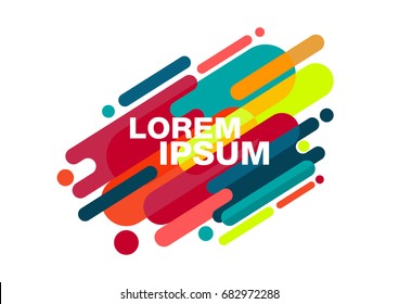 Minimalistic curve rounded design, creative concept, modern diagonal abstract background Geometric element. Blue,yellow and red diagonal lines & triangles. vector-stock illustration
