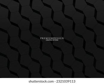 Minimalistic dark premium abstract background with luxury geometric elements. Exclusive wallpaper design for posters, flyers, presentations, websites, etc.