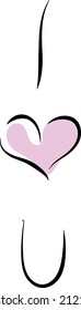 
Minimalistic declaration of love i love you