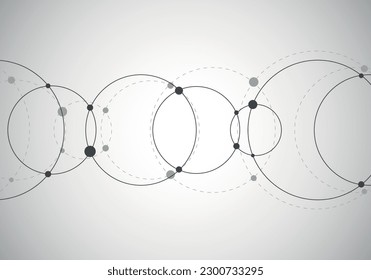Diseño minimalista. Resumen del fondo geométrico con círculos de plexo. Fondo de red