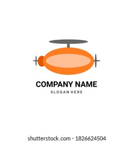 Minimalistic design airship logo, logo vector