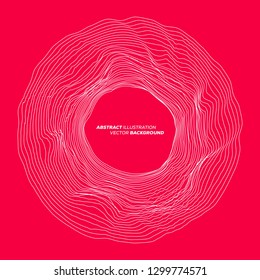 Minimalistischer Designhintergrund auf abstraktem Hintergrund. Viele zufällige Kreis mit Rauscheffekt. Vektorgrafik-Vorlage für das Cover des Musikalbums.