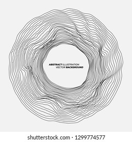 Minimalistic design background of abstract background. Many random circle with noise effect. Vector illustration template for music album's cover.