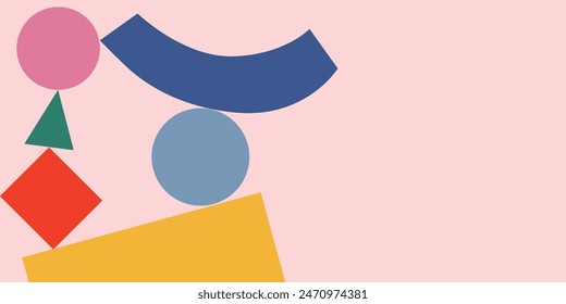  The minimalistic design and bold colors create a dynamic and eye-catching composition.