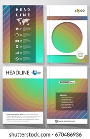 Minimalistic design with circles, diagonal lines. Geometric shape, beautiful retro background. Business templates for brochure, flyer, booklet. Cover template, abstract vector layout in A4 size
