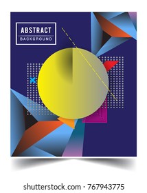 Minimalistic design, creative concept Abstract geometric pattern design and colorful background. Applicable for placards, brochures, posters, covers and banners.