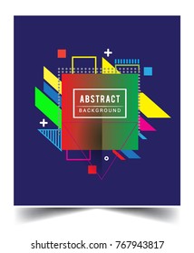 Minimalistic design, creative concept Abstract geometric pattern design and colorful background. Applicable for placards, brochures, posters, covers and banners.