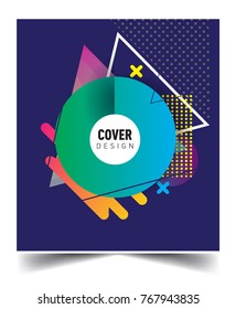 Minimalistic design, creative concept Abstract geometric pattern design and colorful background. Applicable for placards, brochures, posters, covers and banners.