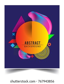 Minimalistic design, creative concept Abstract geometric pattern design and colorful background. Applicable for placards, brochures, posters, covers and banners.