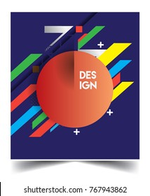 Minimalistic design, creative concept Abstract geometric pattern design and colorful background. Applicable for placards, brochures, posters, covers and banners.