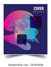 Minimalistic design, creative concept Abstract geometric pattern design and colorful background. Applicable for placards, brochures, posters, covers and banners.