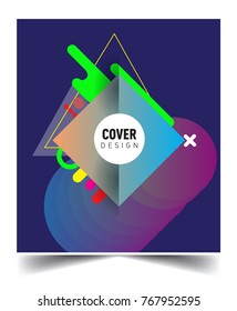 Minimalistic design, creative concept Abstract geometric pattern design and colorful background. Applicable for placards, brochures, posters, covers and banners.