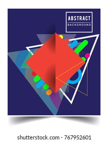 Minimalistic design, creative concept Abstract geometric pattern design and colorful background. Applicable for placards, brochures, posters, covers and banners.