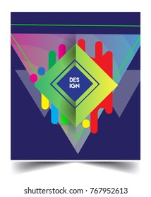 Minimalistic design, creative concept Abstract geometric pattern design and colorful background. Applicable for placards, brochures, posters, covers and banners.
