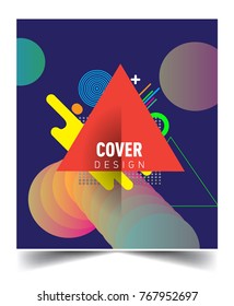 Minimalistic design, creative concept Abstract geometric pattern design and colorful background. Applicable for placards, brochures, posters, covers and banners.