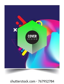 Minimalistic design, creative concept Abstract geometric pattern design and colorful background. Applicable for placards, brochures, posters, covers and banners.