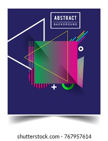 Minimalistic design, creative concept Abstract geometric pattern design and colorful background. Applicable for placards, brochures, posters, covers and banners.