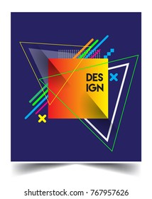Minimalistic design, creative concept Abstract geometric pattern design and colorful background. Applicable for placards, brochures, posters, covers and banners.