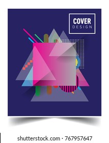 Minimalistic design, creative concept Abstract geometric pattern design and colorful background. Applicable for placards, brochures, posters, covers and banners.