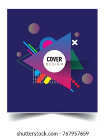 Minimalistic design, creative concept Abstract geometric pattern design and colorful background. Applicable for placards, brochures, posters, covers and banners.