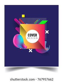 Minimalistic design, creative concept Abstract geometric pattern design and colorful background. Applicable for placards, brochures, posters, covers and banners.