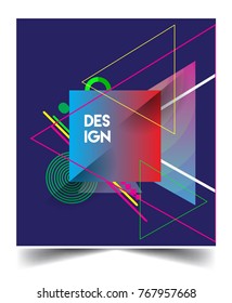 Minimalistic design, creative concept Abstract geometric pattern design and colorful background. Applicable for placards, brochures, posters, covers and banners.