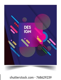 Minimalistic design, creative concept Abstract geometric pattern design and colorful background. Applicable for placards, brochures, posters, covers and banners.