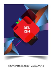 Minimalistic design, creative concept Abstract geometric pattern design and colorful background. Applicable for placards, brochures, posters, covers and banners.