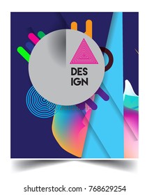 Minimalistic design, creative concept Abstract geometric pattern design and colorful background. Applicable for placards, brochures, posters, covers and banners.