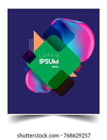 Minimalistic design, creative concept Abstract geometric pattern design and colorful background. Applicable for placards, brochures, posters, covers and banners.