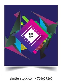 Minimalistic design, creative concept Abstract geometric pattern design and colorful background. Applicable for placards, brochures, posters, covers and banners.