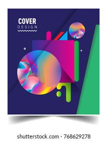 Minimalistic design, creative concept Abstract geometric pattern design and colorful background. Applicable for placards, brochures, posters, covers and banners.