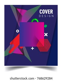 Minimalistic design, creative concept Abstract geometric pattern design and colorful background. Applicable for placards, brochures, posters, covers and banners.