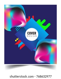 Minimalistic design, creative concept Abstract geometric pattern design and colorful background. Applicable for placards, brochures, posters, covers and banners.