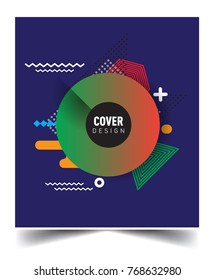 Minimalistic design, creative concept Abstract geometric pattern design and colorful background. Applicable for placards, brochures, posters, covers and banners.