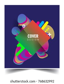 Minimalistic design, creative concept Abstract geometric pattern design and colorful background. Applicable for placards, brochures, posters, covers and banners.