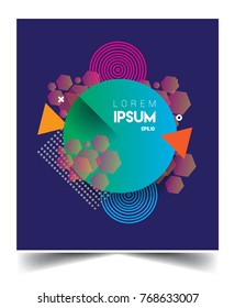 Minimalistic design, creative concept Abstract geometric pattern design and colorful background. Applicable for placards, brochures, posters, covers and banners.