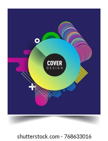 Minimalistic design, creative concept Abstract geometric pattern design and colorful background. Applicable for placards, brochures, posters, covers and banners.